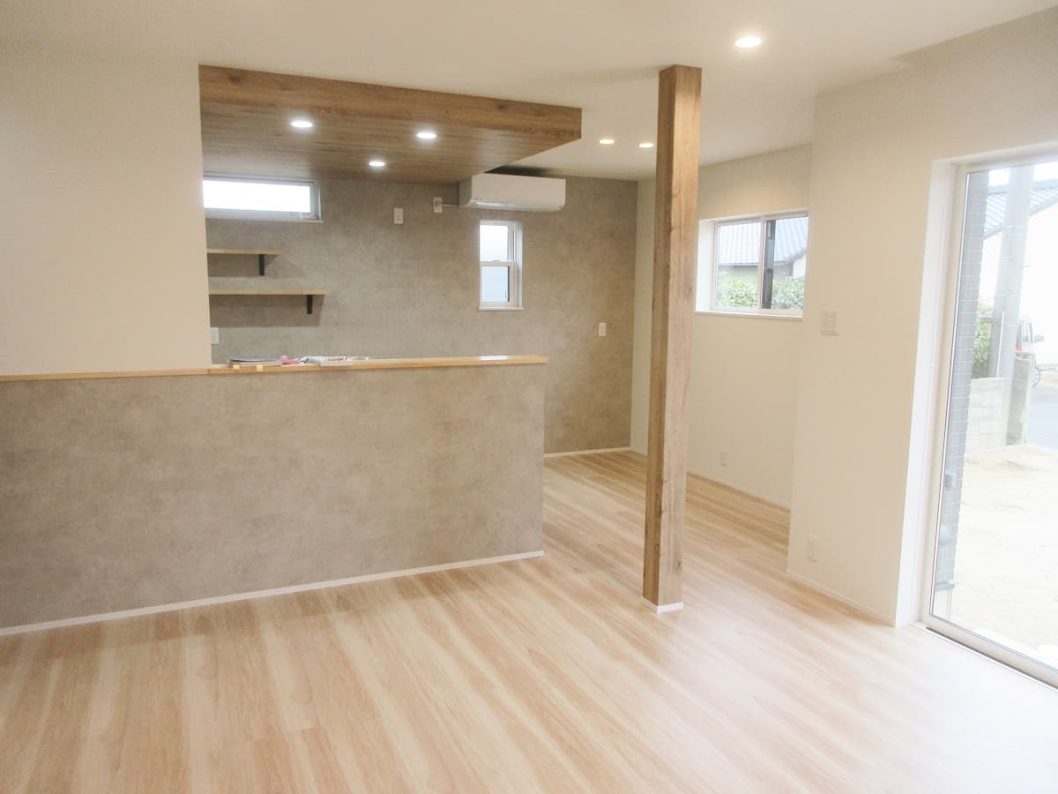 新築工事のリビング写真