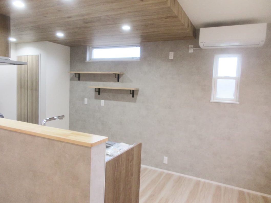 新築工事のキッチン